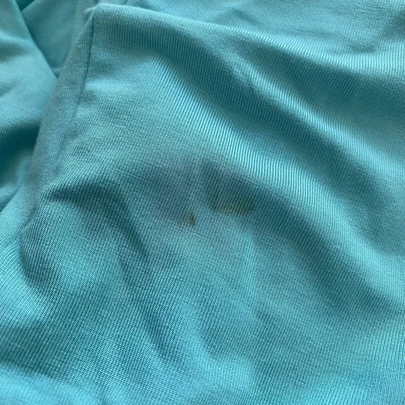 Athleta Santorini Cinch Dress Womens 3X Aqua Blue Modal Blend Sleeveless Midi - Picture 10 of 10